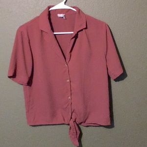 Button-down blouse